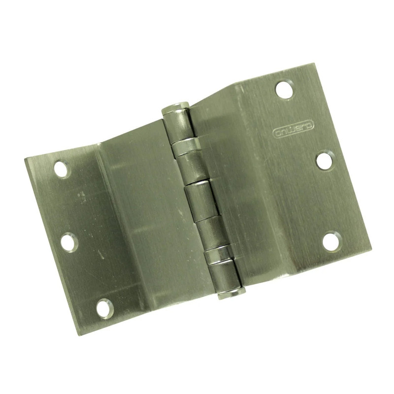 Ball Bearing Wrap-Around Swing Clear Hinge - Size:3-1/2" - Features:Opens on Left - Finish:Brushed Chrome